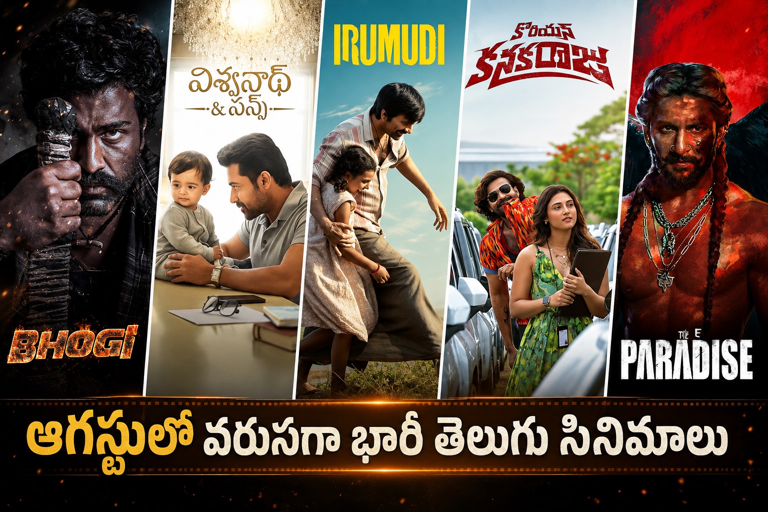 ఆగస్టులో టాలీవుడ్ సందడి.. వరుస భారీ చిత్రాలతో బాక్సాఫీస్‌కు పండుగ వాతావరణం