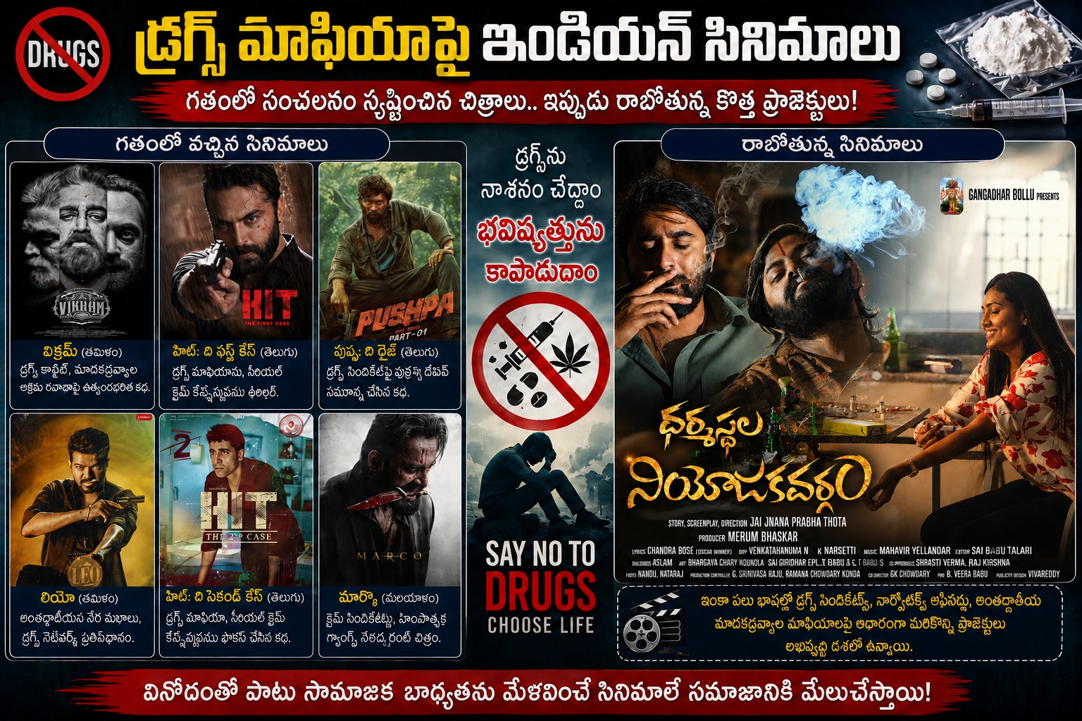 డ్రగ్స్ మాఫియాపై ఇండియన్ సినిమా ఫోకస్.. గతంలో సంచలనం సృష్టించిన చిత్రాలు.. ఇప్పుడు రాబోతున్న కొత్త ప్రాజెక్టులు!
